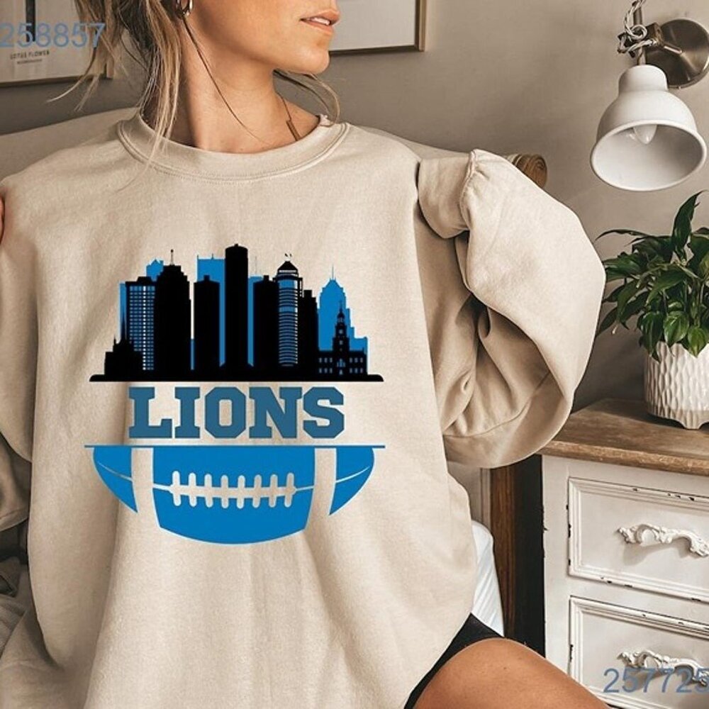 Retro Detroit Lions Sweatshirt Vintage NFL Football Crewneck Perfect Fan Gift 05